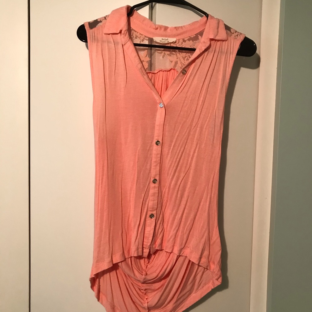 Coral/pink top